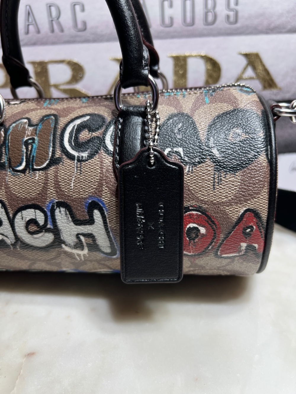Coach x Mint + Serf Lacey Crossbody Purse in Signature Canvas Khaki Multi - Picture 5 of 14